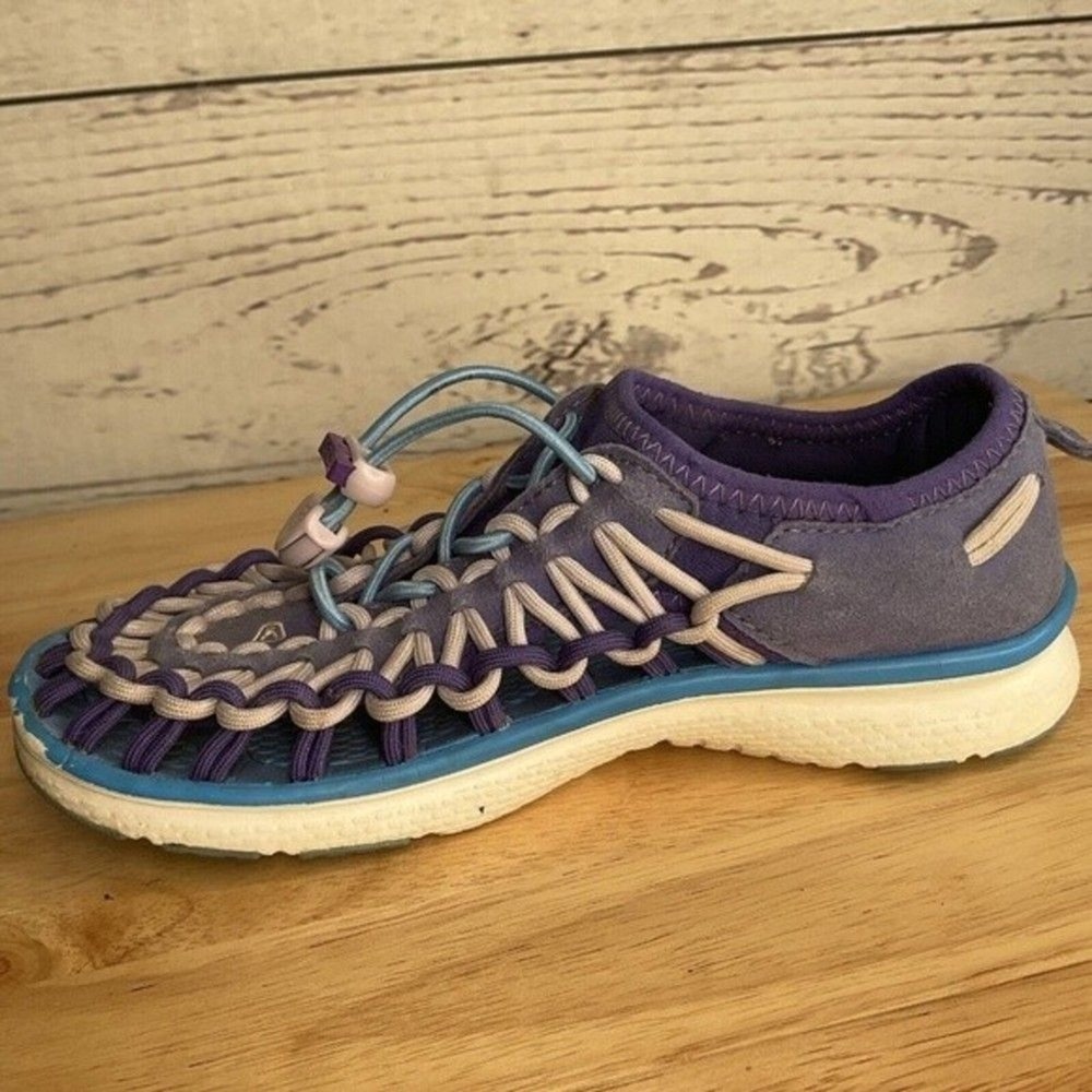 Keen Uneek O2 Bungee Strap Liberty Azure Purple‎ Sandals Youth Girls 1 Thailand